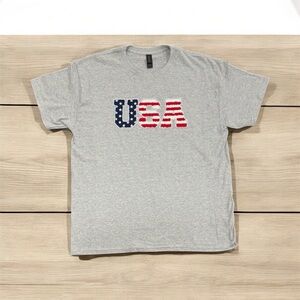 Gray USA Graphic Men's T-Shirt